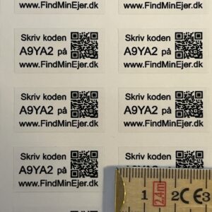 Klistermærker 3 x 1,5 cm gennemsigtige
