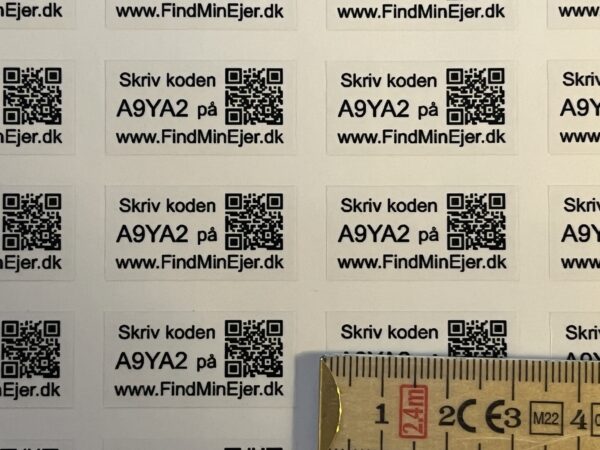 Klistermærker 3 x 1,5 cm gennemsigtige